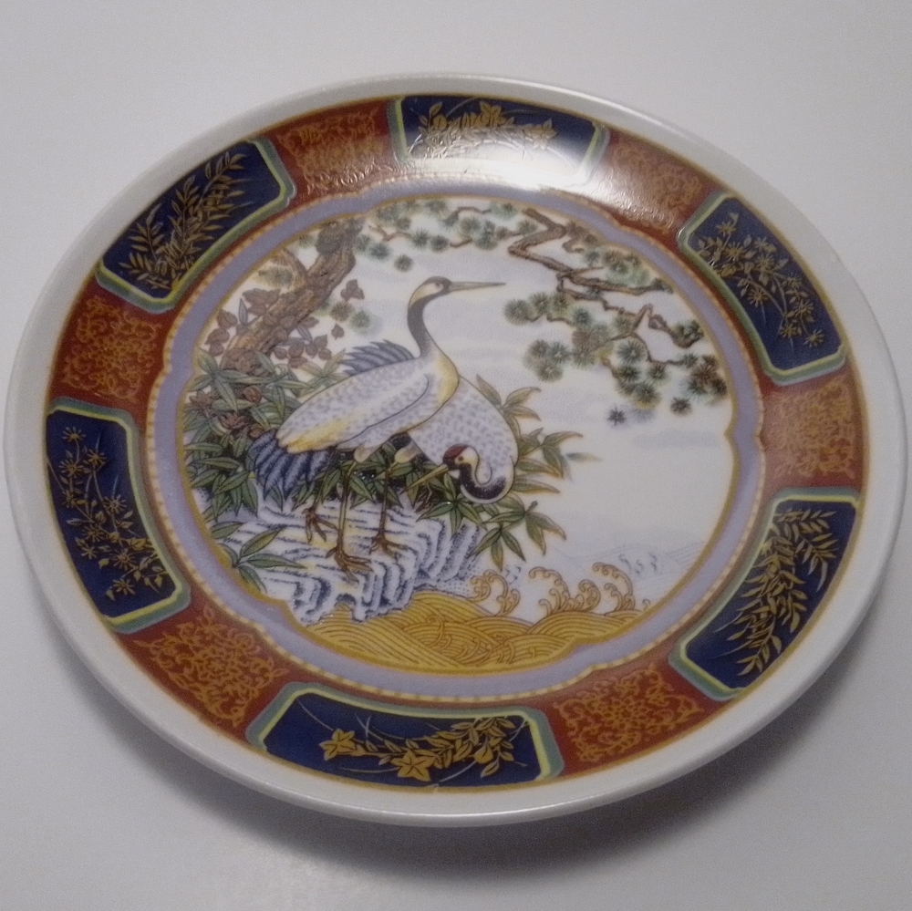 Asian decorative plate nature and birds | 9/10